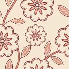 Poster - Seamless patterns. Fabric pattern. Vintage floral wallpaper style. textile, Tile 