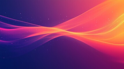 Wall Mural - Vibrant Abstract Wavy Background with Flowing Orange and Purple Gradient Design