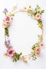 Wall Mural - Flower wreath plant rose.