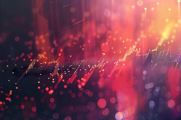 Poster - Abstract digital background featuring vibrant colors and light patterns, ideal for technology themes