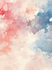 Poster - Soft red and blue watercolor background for art projects. Generative AI