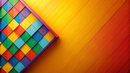 Poster - Abstract Geometric Rombo Shape Design, Left Copy Space, Modern Background