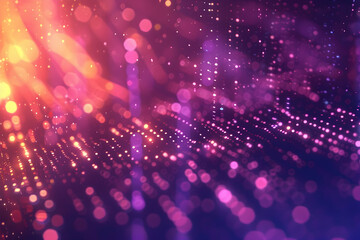 Poster - Abstract digital background with vibrant bokeh lights creating a dynamic visual effect