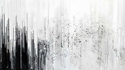 Poster - Abstract representation of sound waves with a monochromatic color scheme and blurred background