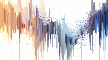 Poster - Abstract sound wave pattern in vibrant colors creating a dynamic visual effect