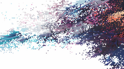 Poster - Abstract digital artwork featuring vibrant colors and fluid shapes blending seamlessly in motion