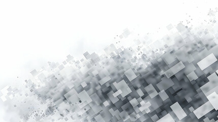 Poster - Abstract grayscale background with geometric shapes creating a modern digital atmosphere