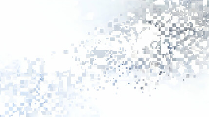 Poster - Abstract digital design featuring soft blue and white hues with a textured gradient background