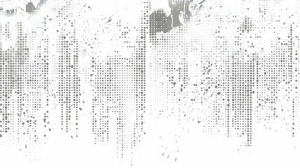 Poster - Abstract monochrome design featuring scattered dots and gradients, creating a dynamic texture