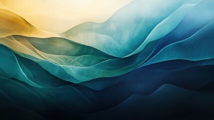 Poster - abstract waves of colorful patterns and textures in earthy and cool tones