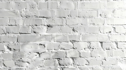 Poster - White brick wall texture with subtle imperfections, ideal for backgrounds in design projects