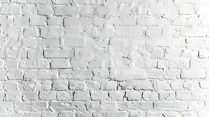 Poster - White brick wall with subtle texture, ideal for backgrounds or design elements