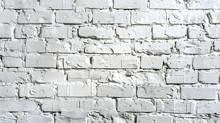 Poster - Textured white brick wall showcasing subtle variations in tone and surface, ideal for backgrounds