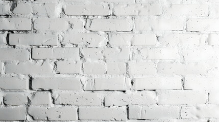 Poster - White brick wall texture showcasing even surface and subtle imperfections for design use