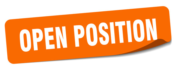 Wall Mural - open position sticker. open position label