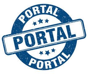 Wall Mural - portal stamp. portal label. round grunge sign