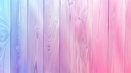 Poster - Colorful wooden background with a gradient from blue to pink, ideal for design projects