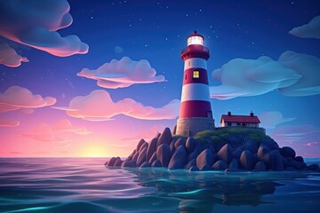 Canvas Print - Sky architecture lighthouse outdoors.