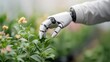 © Creator88 - A robotic gardener tending to a smart flowerbed, merging AI with nature conservation