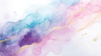 Poster - Abstract watercolor blend, pastel colors, artistic flow