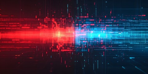 Wall Mural - digital background perfect for tech processes, neural networks, artificial intelligence, data transf