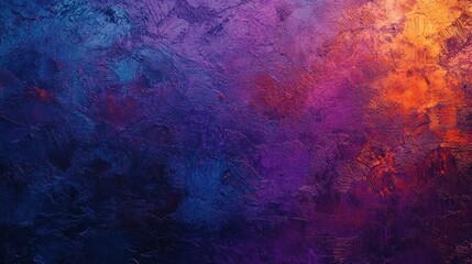 Poster - Vibrant abstract painting with bold blue and orange brushstrokes and textured surface