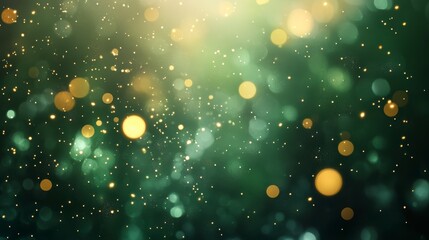 Poster - Abstract bokeh background with gold glitter