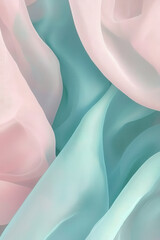 Poster - Explore the Harmony of Pastel Hues in Textured Fabric Layers Perfect for Fashion, Interior Design, and Artistic Inspiration