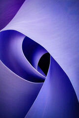 Poster - Explore the captivating world of abstract design with elegant flowing curves and rich purple hues that enhance visual depth and artistic expression.