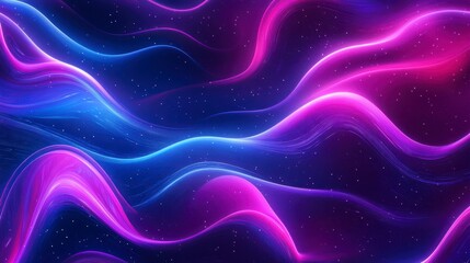 Poster - Abstract flowing lines of vibrant color
