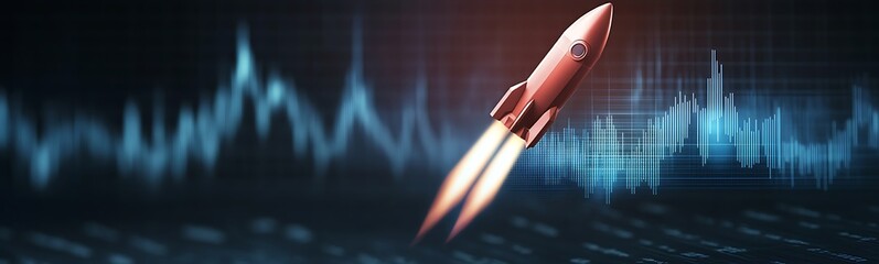 Poster - A futuristic concept image representing the success of an investment, showcasing innovative ideas and financial growth.
