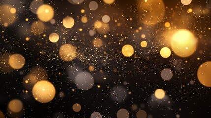 Poster - Abstract golden bokeh background. Use Graphic design