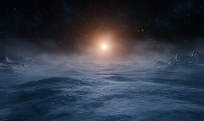 Poster - A captivating image of a mysterious rogue planet drifting through space, offering an intriguing glimpse into the cosmos.
