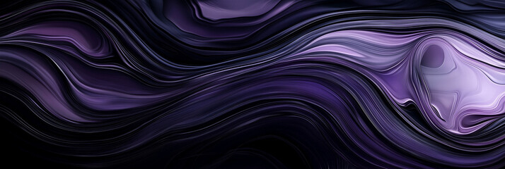 Poster - purple wave with a black background. The wave is very long and has a lot of detail