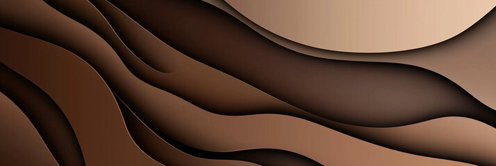 Poster - Mocha mousse, brown and tan background with a wave pattern. The image is abstract and has a moody feel to it