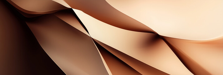 Aufkleber -  brown and tan abstract painting with a lot of texture. The painting is made up of many different shapes and lines, creating a sense of movement and depth. The colors are warm and inviting