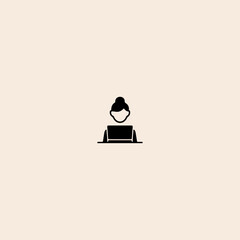 Programmer icon flat vector design. 