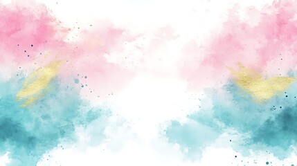 Poster - Abstract modern watercolor painting featuring vibrant splashes of color, perfect for artistic and creative projects.