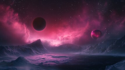 Aufkleber - Stunning image of an exoplanet, showcasing a breathtaking view that captivates the imagination of space enthusiasts and dreamers alike.