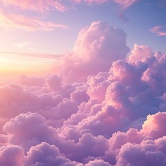 Poster - A stunning pastel sunset sky captured in a breathtaking photograph, perfect for nature and landscape enthusiasts.