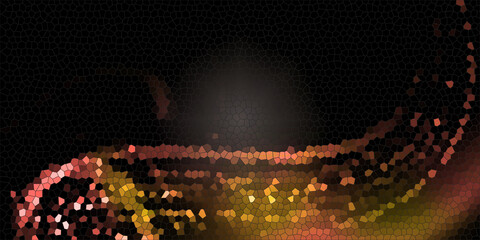 Poster - 2d illustration abstract futuristic electronic circuit technology background