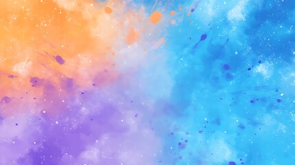 Fototapete - Dynamic watercolor explosion effect with splashes, ideal for creative projects and artistic designs.