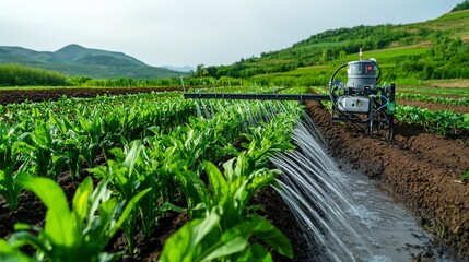 Poster - Smart irrigation technology boosts crop growth in fertile fields an aerial perspective on agricultural innovation