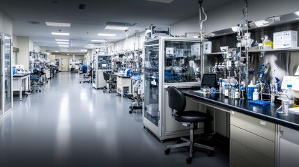 Aufkleber - Innovative high-tech research center a state-of-the-art laboratory for scientific exploration