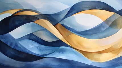Poster - Abstract watercolors flowing