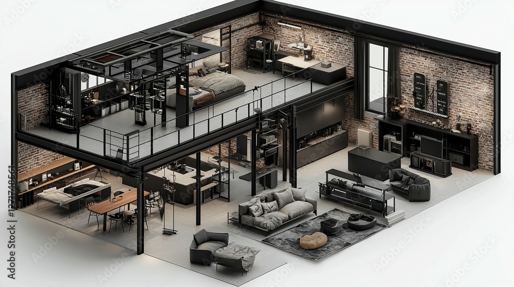 Welcoming loft apartment in a reconstructed industrial building
