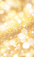 Sticker - a close-up of golden glitter,