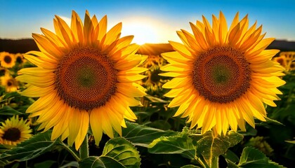 Wall Mural - focusing on the Sunflower