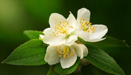 Wall Mural - The camera is focusing on a Mayapple flower