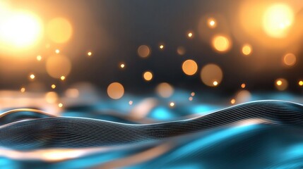 Poster - Abstract 3D Technology Background with Light Effects